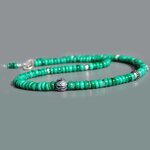 Collier malachite Argent de Bali-3