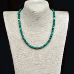 collier malachite Argent de Bali-B