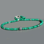 Collier malachite Argent de Bali