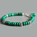 Bracelet malachite Argent de Bali-1