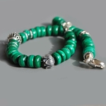 Bracelet malachite Argent de Bali-6