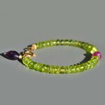 Bracelet Péridot saphir rose amethyste-5