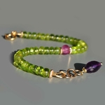 Bracelet Péridot saphir rose amethyste-4