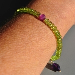 Bracelet Péridot saphir rose amethyste-7