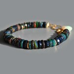 bracelet opale noire facettes-7