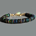 bracelet opale noire facettes-3