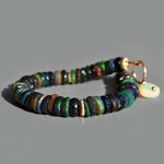 bracelet opale noire facettes