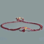 Collier tourmaline rose gouttes pierre taillée-1