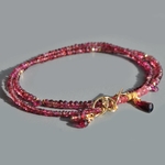 Collier tourmaline rose gouttes pierre taillée-4