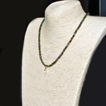 Collier opale noire heishi carré-A
