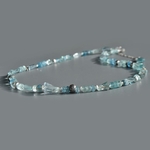 Collier long en aigue marine et argent 925-5