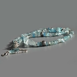 Collier long en aigue marine et argent 925-2