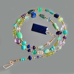 collier long en lapis turquoise amethyste opale-3