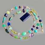 collier long en lapis turquoise amethyste opale-8