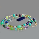 collier long en lapis turquoise amethyste opale-4