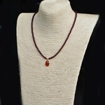 Collier grenat almandin naturel et grenat mandarin Gold Filled-8