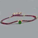 Collier grenat rose rhodolite Diopside-2