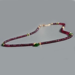 Collier grenat rose rhodolite Diopside-3