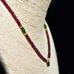 Collier grenat rose rhodolite Diopside-1