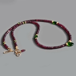 Collier grenat rose rhodolite Diopside-6