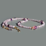 Collier kunzite et goutte amethyste rose -1