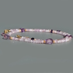 Collier kunzite et goutte amethyste rose -4