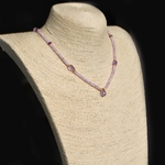 Collier kunzite et goutte amethyste rose -B