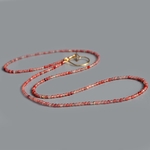 sautoir Andésine pierre rouge or14K-1