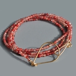 sautoir Andésine pierre rouge or14K