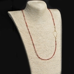 sautoir Andésine pierre rouge or14K-8