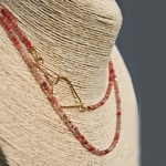 sautoir Andésine pierre rouge or14K-6