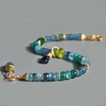 Bracelet Aigue marine Tourmaline bleue Paraiba-3