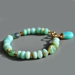 Bracelet opale bleue du Pérou pierre naturelle-3