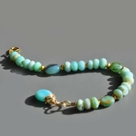 Bracelet opale bleue du Pérou pierre naturelle-4