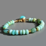 Bracelet opale bleue du Pérou pierre naturelle
