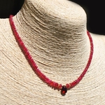 collier spinelle rouge grenat almandin