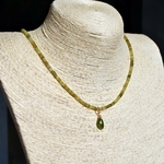 Collier pendentif Grenat vert Andradite-A