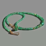 collier emeraude de zambie perle vert bleue-5