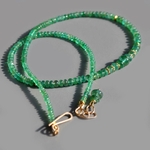 collier emeraude de zambie perle vert bleue-3