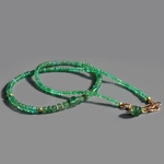 collier emeraude de zambie perle vert bleue-2
