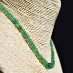 collier emeraude de zambie perle vert bleue-6