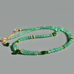 collier emeraude de zambie Diopside goutte-4