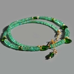 collier emeraude de zambie Diopside goutte-5