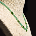collier emeraude de zambie Diopside goutte
