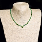 collier emeraude de zambie Diopside goutte-2