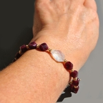 bracelet grenat pyrope quartz givré-6