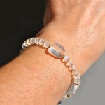Bracelet pierre de lune arc en cie cristal de roche-9