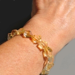 bracelet grossses pierres taillées en Citrine-B