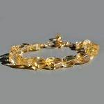 bracelet grossses pierres taillées en Citrine
