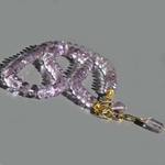 collier amethyste rose grosse rondelle taillées facettes -6